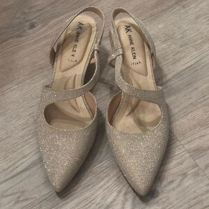 Anne Klein Women's Sparkling Slingback Heels - Gold